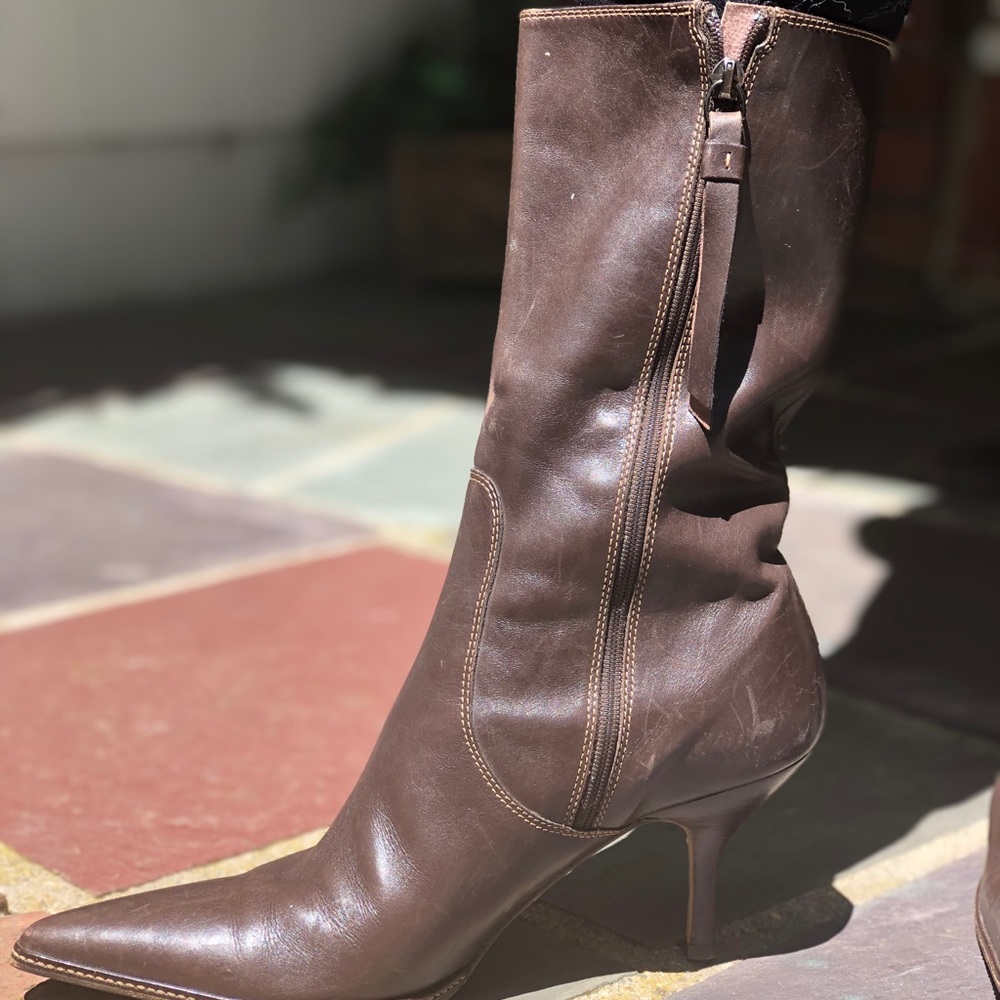 Coach Brown Leather Boots
